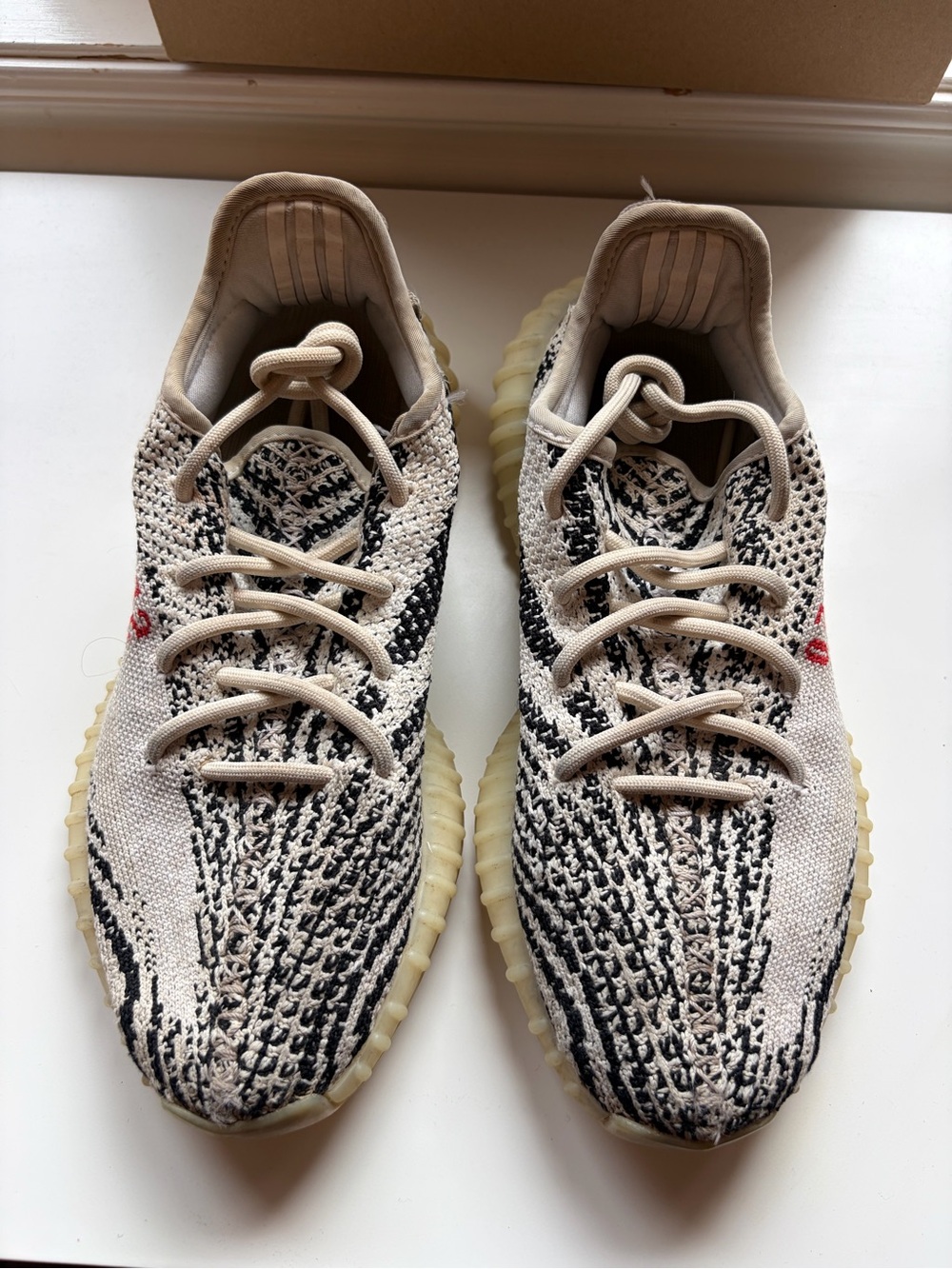 Authentic Yeezy Boost 350 V2 White/Black/Red